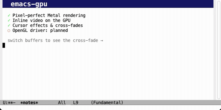 Buffer cross-fade